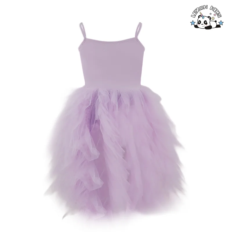 LEZONKIDS - Vestido Princesa Casual para Meninas Verão Cetim Maxi com Manga Bufante e Babado Sólido Decote Única Costa Aberta Meninas Vestido